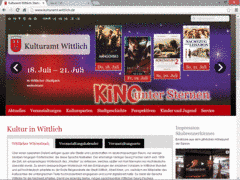 Screenshot der neuen Website des Kulturamts Wittlich